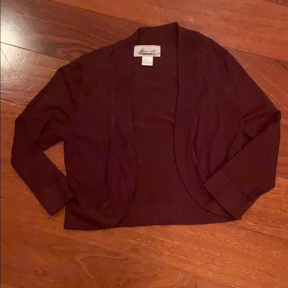 brown cardigan sweater